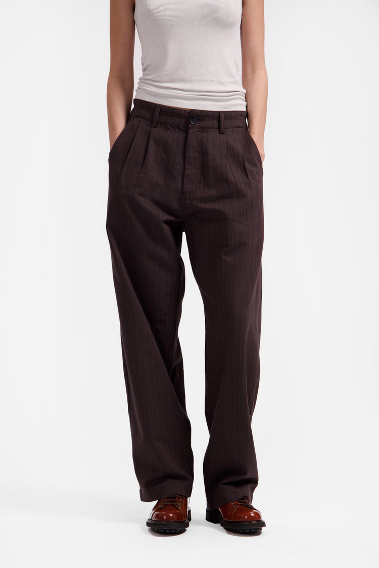 Brown Pinstripe