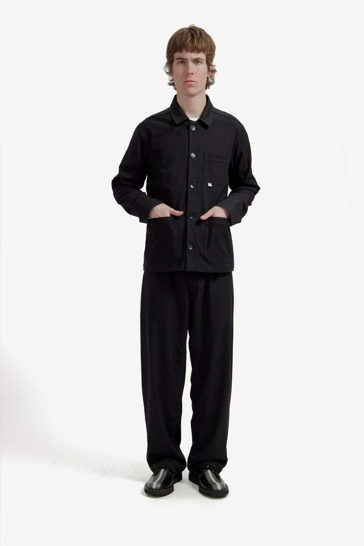 Black Wool-Poly