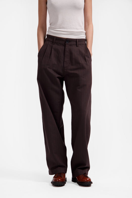 Brown Pinstripe