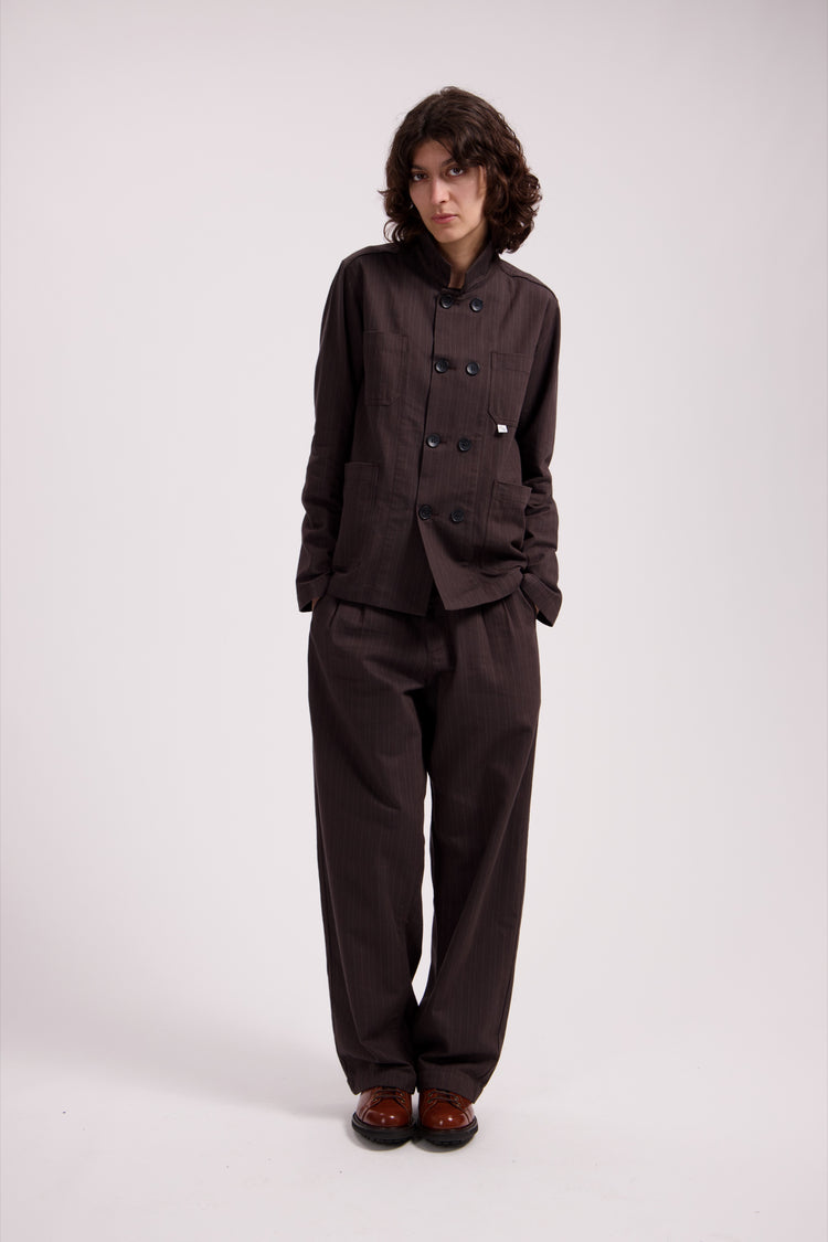 Brown Pinstripe